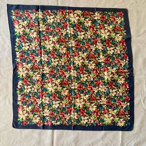 Vintage Liberty of London Silk Scarf - Floral Neckerchief 22"